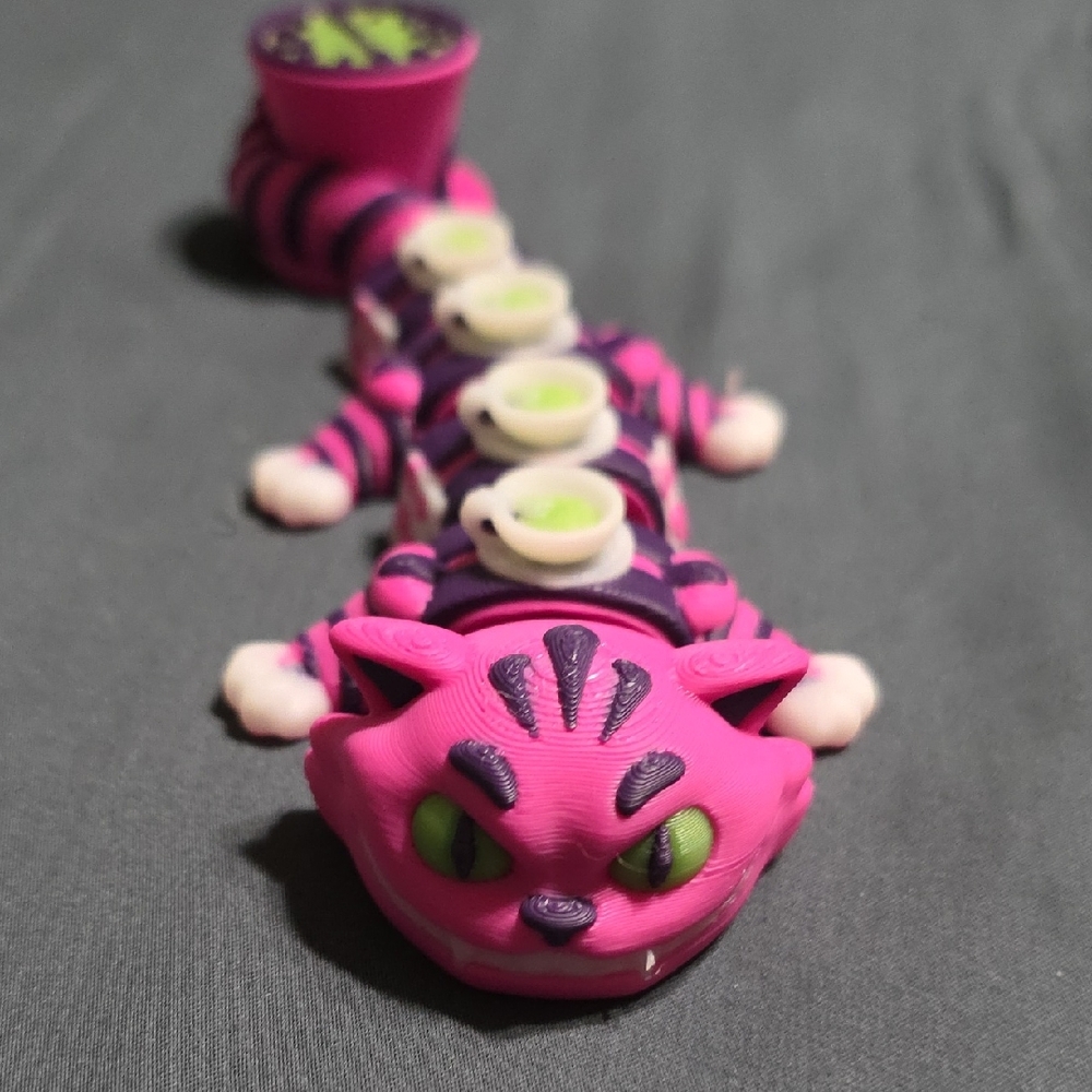 Pink Catnip Caterpillar Cat Toy - Plush Interactive Toy